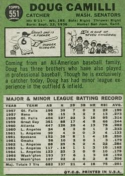 Doug Camilli  baseball card collectible - Main Image 2