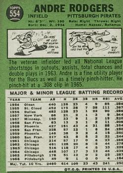 Andre Rodgers  baseball card collectible - Main Image 2