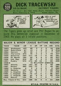 Dick Tracewski  baseball card collectible - Main Image 2