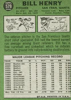 Bill Henry  baseball card collectible - Main Image 2