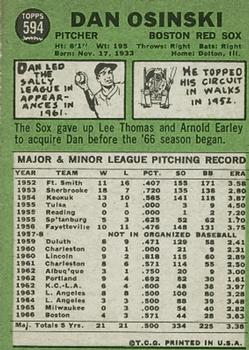 Dan Osinski  baseball card collectible - Main Image 2