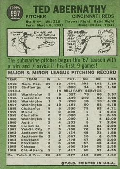 Ted Abernathy  baseball card collectible - Main Image 2