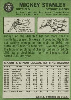 Mickey Stanley  baseball card collectible - Main Image 2
