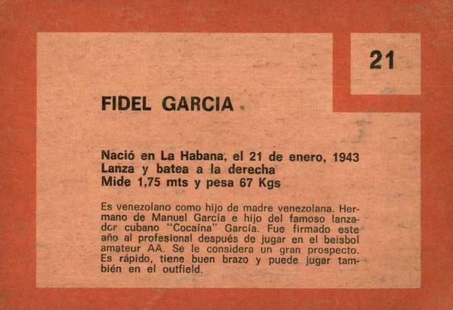 Fidel Garcia  baseball card collectible - Main Image 2