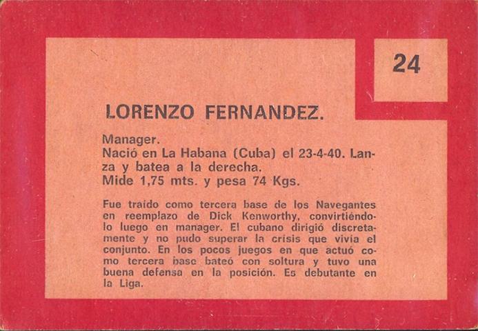 Lorenzo Fernandez  baseball card collectible - Main Image 2