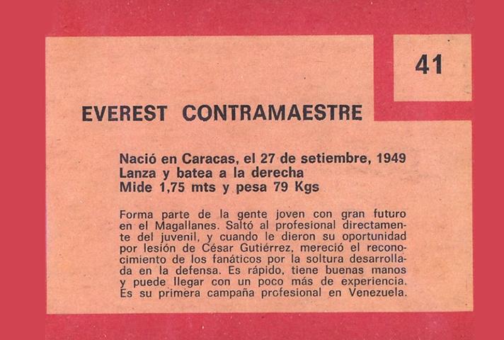 Everest Contramaestre  baseball card collectible - Main Image 2