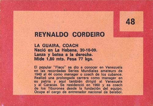 Reinaldo Cordeiro  baseball card collectible - Main Image 2