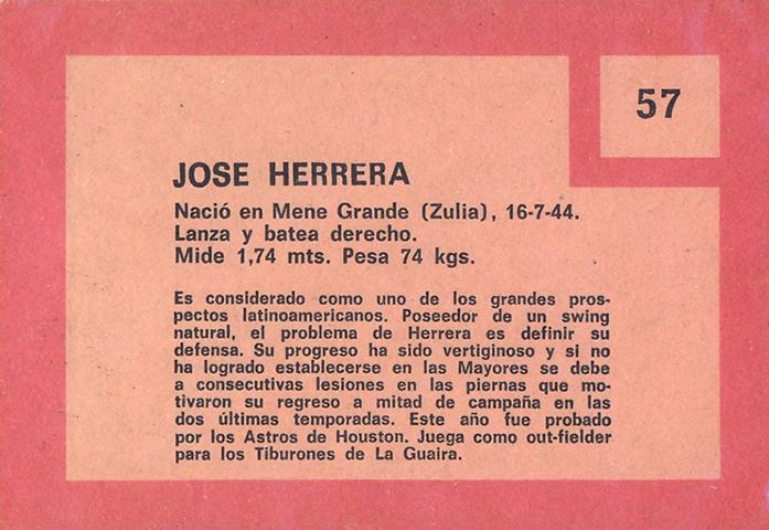 Jose Herrera  baseball card collectible - Main Image 2