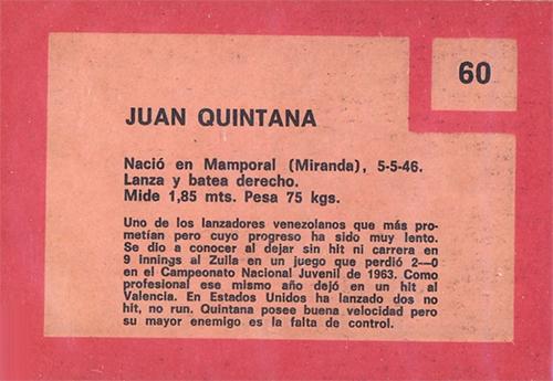 Juan Quintana  baseball card collectible - Main Image 2