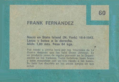 Frank Fernandez  baseball card collectible - Main Image 2