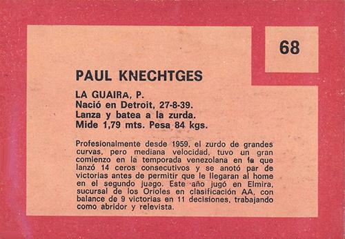 Paul Knechtges  baseball card collectible - Main Image 2