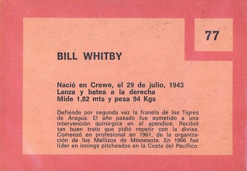 Bill Whitby  baseball card collectible - Main Image 2