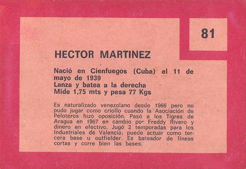 Hector Martinez  baseball card collectible - Main Image 2