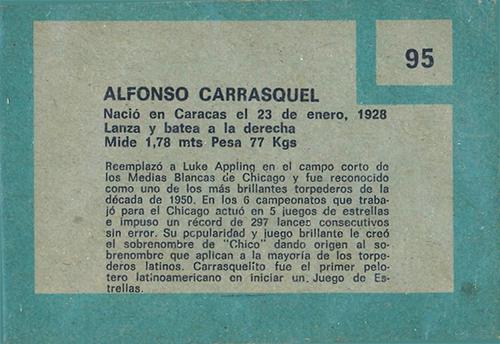 Alfonso Carrasquel  baseball card collectible - Main Image 2