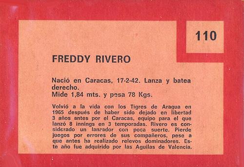 Freddy Rivero  baseball card collectible - Main Image 2
