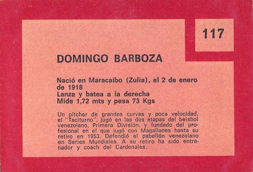 Domingo Barboza  baseball card collectible - Main Image 2