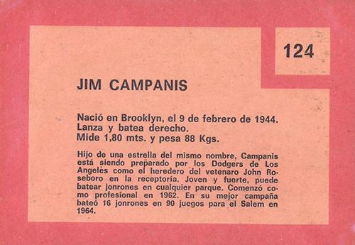 Jim Campanis  baseball card collectible - Main Image 2