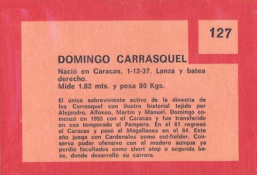 Domingo Carrasquel  baseball card collectible - Main Image 2