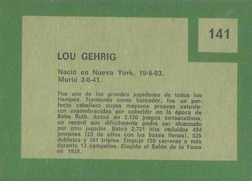Lou Gehrig  baseball card collectible - Main Image 2