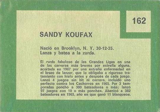 Sandy Koufax  baseball card collectible - Main Image 2