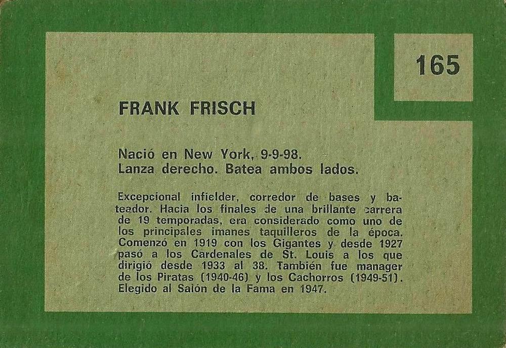 Frank Frisch  baseball card collectible - Main Image 2