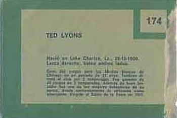 Ted Lyons  baseball card collectible - Main Image 2