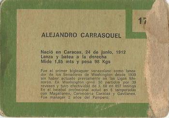 Alejandro Carrasquel  baseball card collectible - Main Image 2
