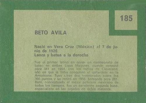Beto Avila  baseball card collectible - Main Image 2