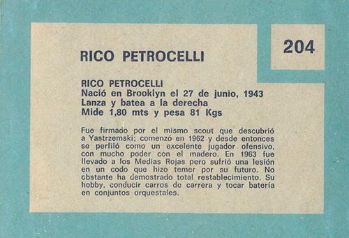 Rico Petrocelli  baseball card collectible - Main Image 2