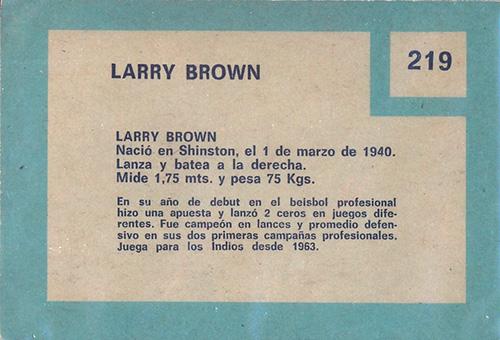 Larry Brown  baseball card collectible - Main Image 2