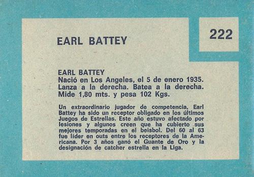 Earl Battey  baseball card collectible - Main Image 2