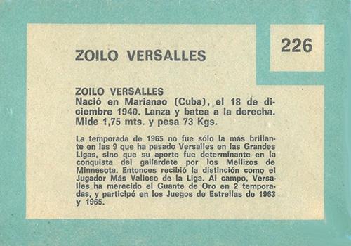 Zoilo Versalles  baseball card collectible - Main Image 2