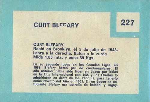 Curt Blefary  baseball card collectible - Main Image 2