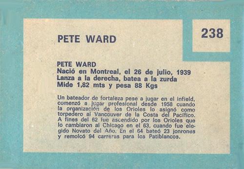 Pete Ward  baseball card collectible - Main Image 2