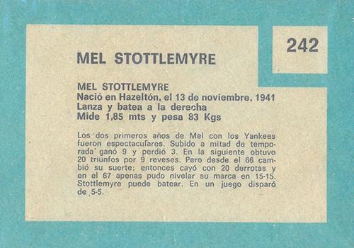 Mel Stottlemyre  baseball card collectible - Main Image 2