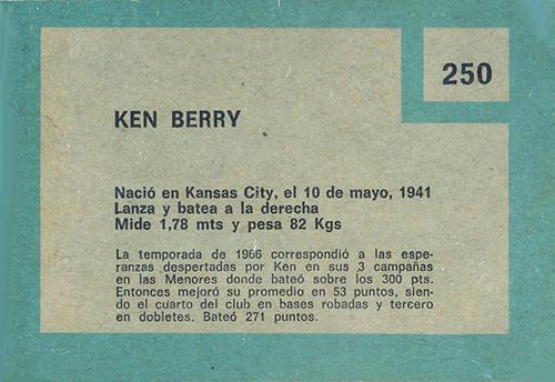 Ken Berry  baseball card collectible - Main Image 2