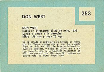 Don Wert  baseball card collectible - Main Image 2
