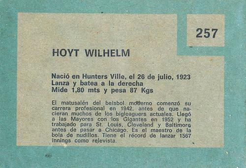 Hoyt Wilhelm  baseball card collectible - Main Image 2