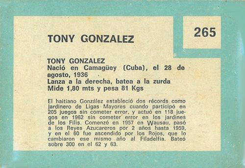 Tony Gonzalez  baseball card collectible - Main Image 2