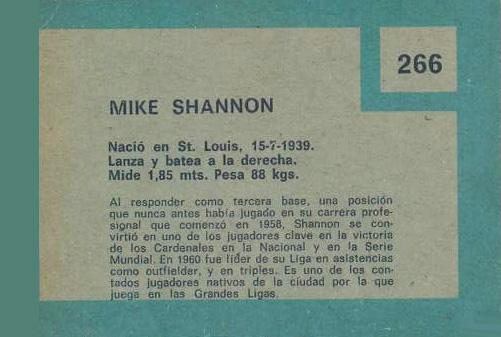 Mike Shannon  baseball card collectible - Main Image 2