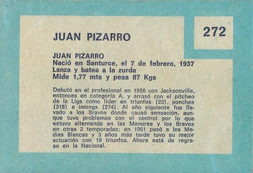 Juan Pizarro  baseball card collectible - Main Image 2