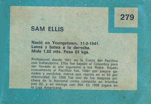 Sammy Ellis  baseball card collectible - Main Image 2