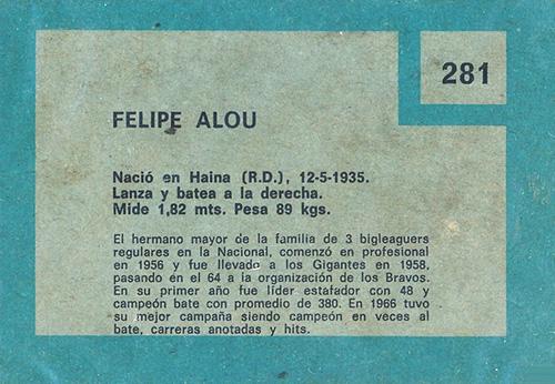 Felipe Alou  baseball card collectible - Main Image 2