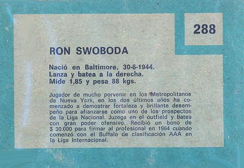 Ron Swoboda  baseball card collectible - Main Image 2