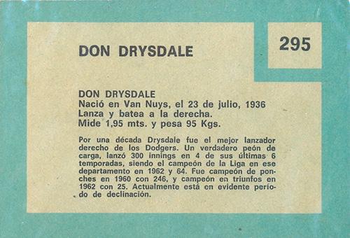 Don Drysdale  baseball card collectible - Main Image 2
