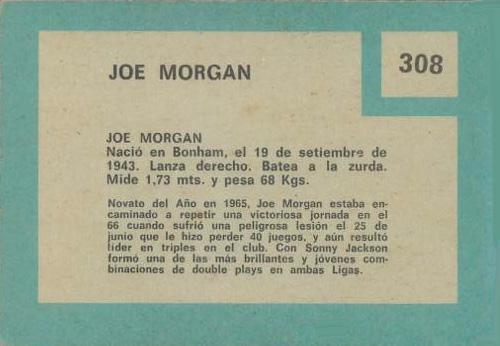 Joe Morgan  baseball card collectible - Main Image 2