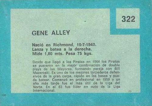 Gene Alley  baseball card collectible - Main Image 2