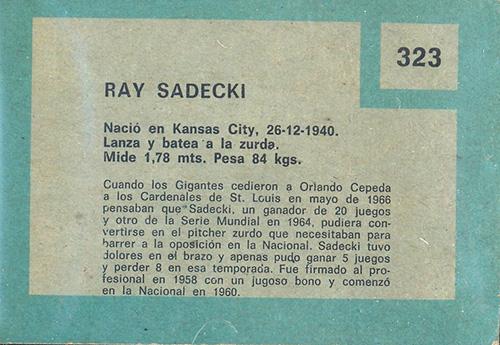 Ray Sadecki  baseball card collectible - Main Image 2