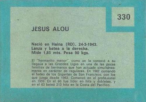 Jesus Alou  baseball card collectible - Main Image 2