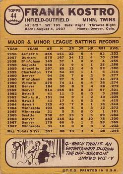 Frank Kostro  baseball card collectible - Main Image 2